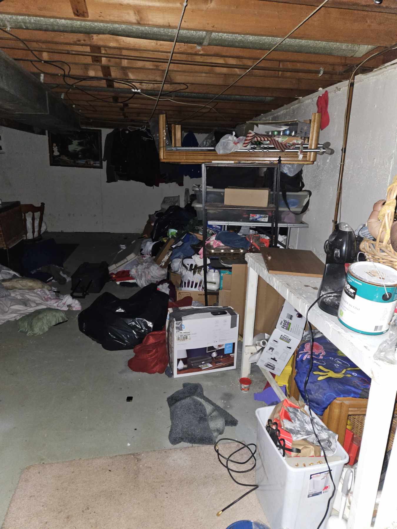 Gallery photos for Basement Clutter Turned Calm Sanctuary: Image #1