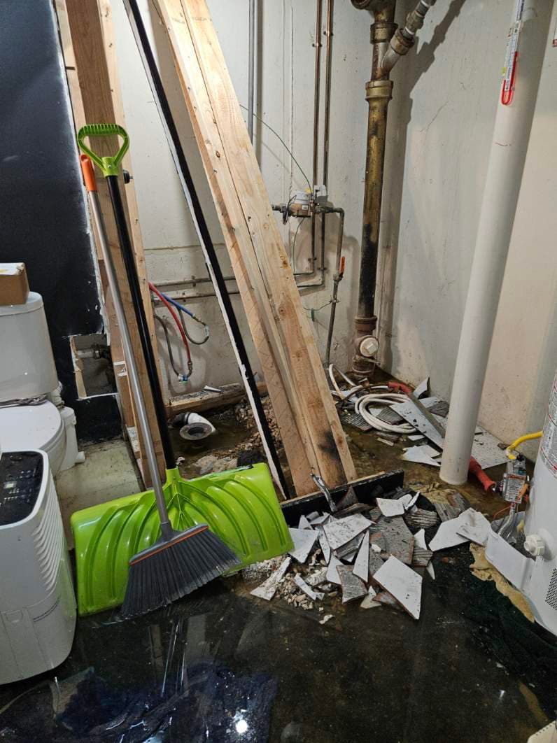 Gallery photos for Basement Clean-Up After Water Leak: Image #2